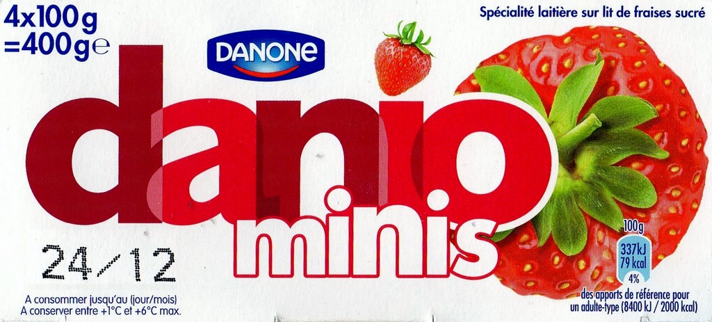 4 MINIS DANIO FRAISE