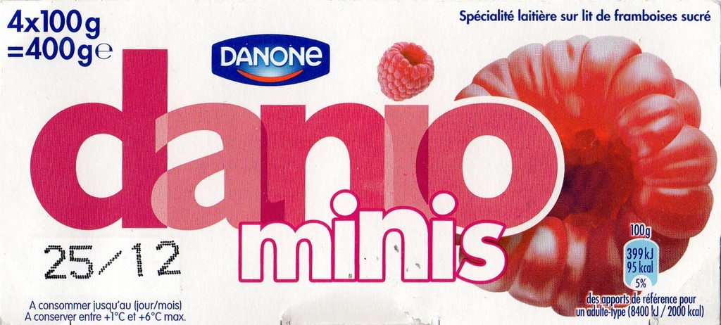 4 MINIS DANIO FRAMBOISE