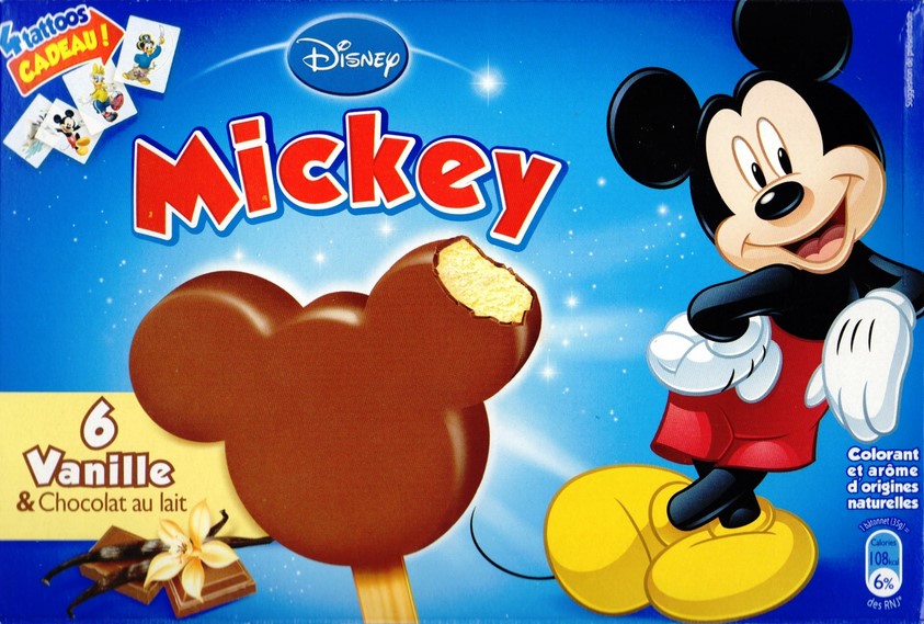 VANILLE & CHOCOLAT AU LAIT (X6) 30cl - MICKEY