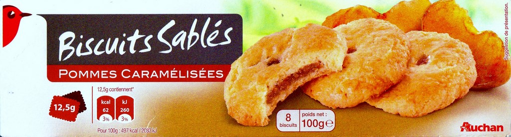 BISCUITS SABLÉS POMMES CARAMÉLISÉES 100g