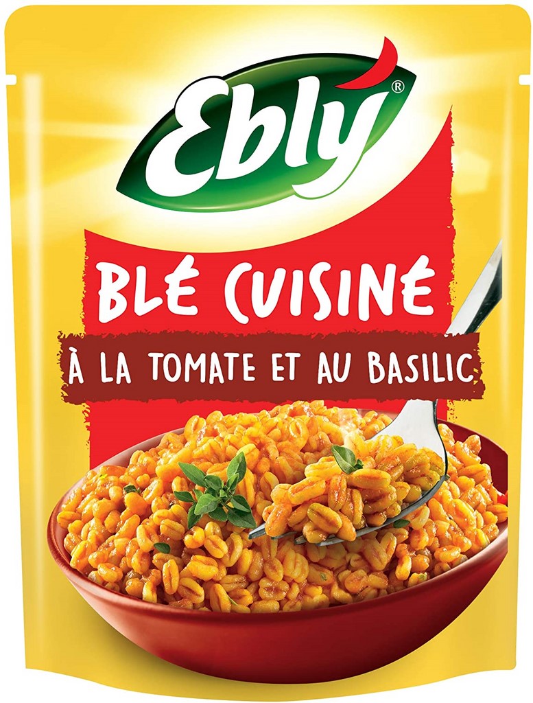 BLÉ CUISINÉ À LA TOMATE ET AU BASILIC 220g