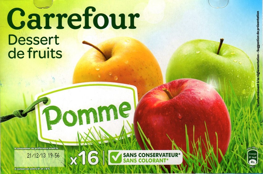 DESSERT DE FRUITS AUX POMME