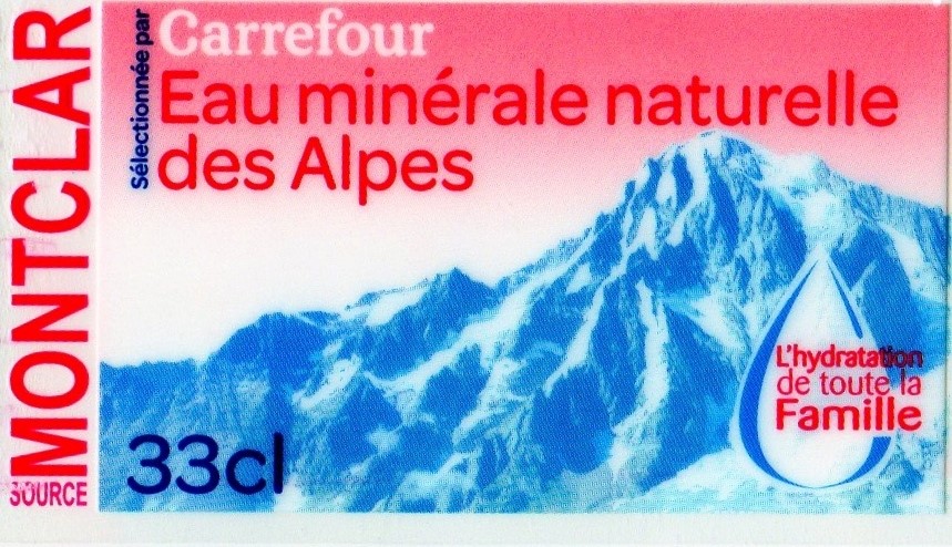 EAU MINÉRALE NATURELLE DES ALPES 33cl