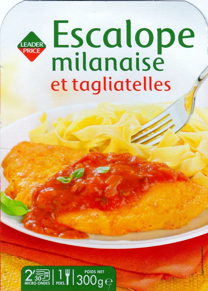 ESCALOPE MILANAISE ET TAGLIATELLES 300g