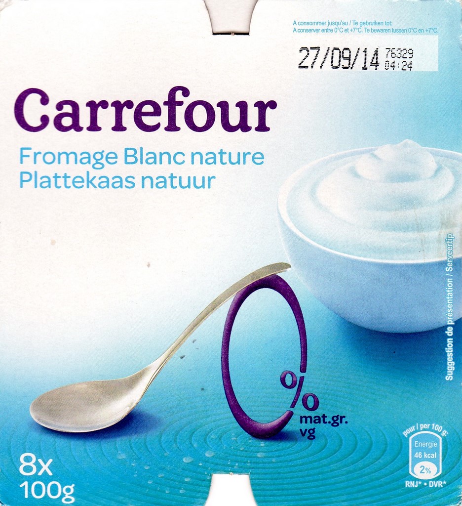FROMAGE BLANC NATURE 0% (X8) 800g