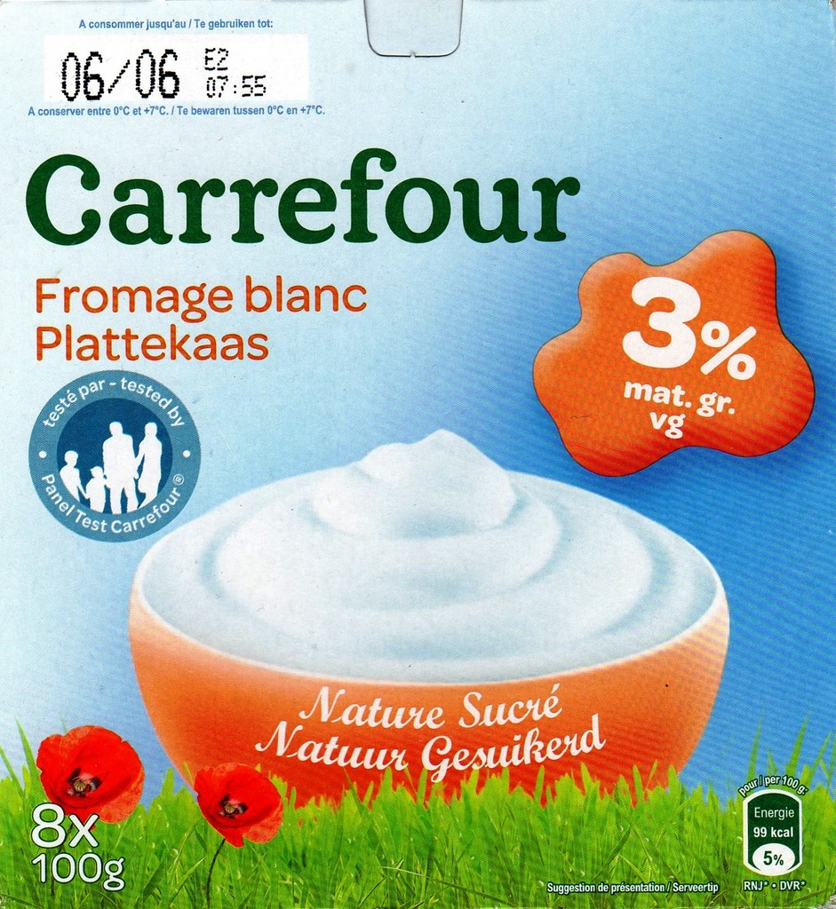 FROMAGE BLANC NATURE SUCRÉ (X8) 800g