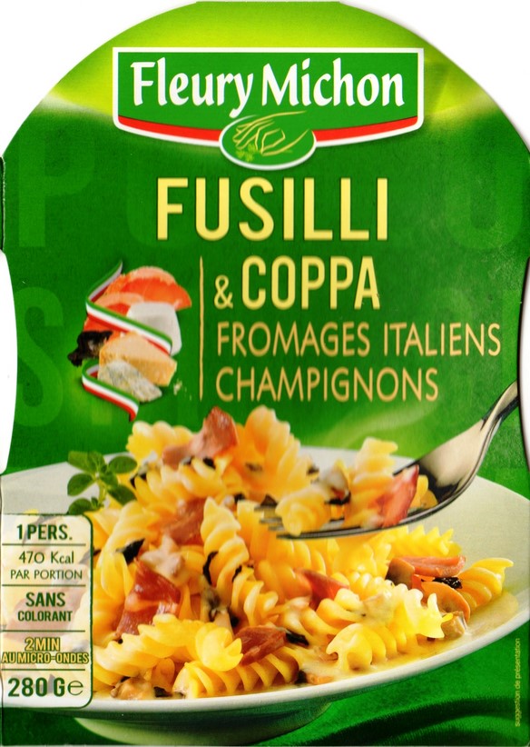 FUSILLI & COPPA FROMAGES ITALIENS CHAMPIGNONS