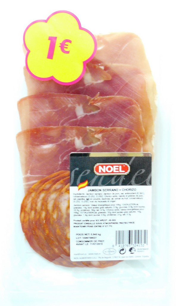 JAMBON SERRANO + CHORIZO 45g