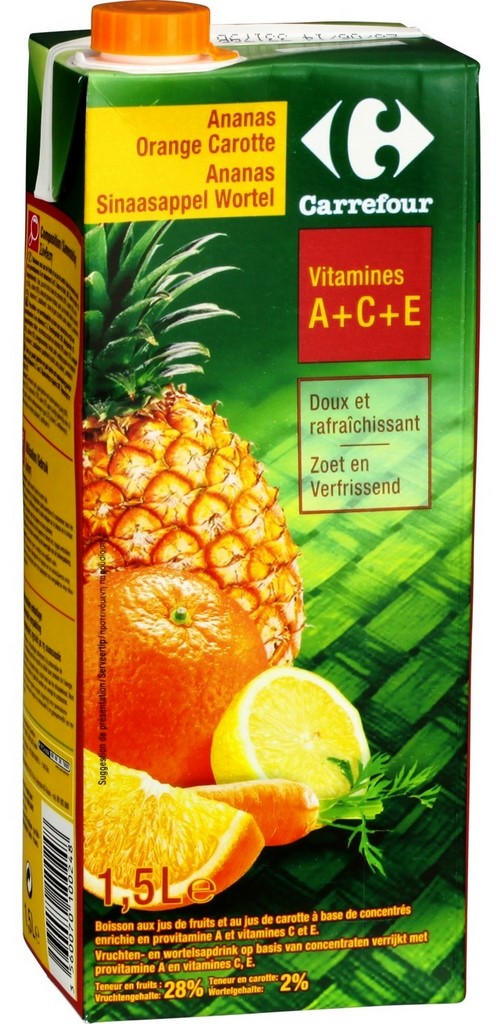 JUS ANANAS ORANGE CAROTTE 1, 5 L