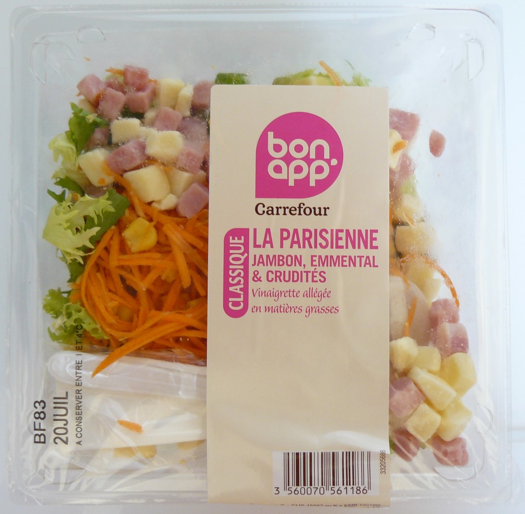LA PARISIENNE JAMBON, EMMENTAL & CRUDITÉS 250g