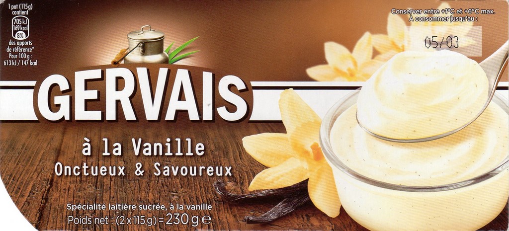 À LA VANILLE (X2) 230g