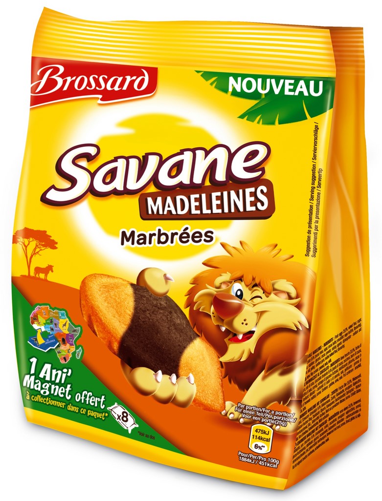 8 MADELEINES MARBRÉES AU CHOCOLAT - SAVANE