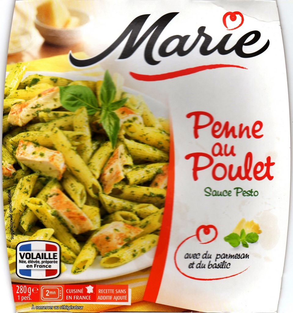 PENNE AU POULET SAUCE PESTO 280g