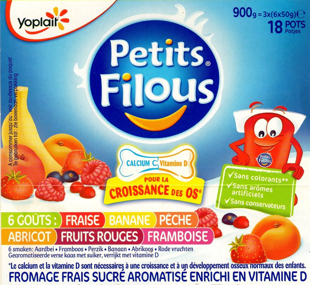PETITS FILOUS 6 GOUTS (X18) 900g