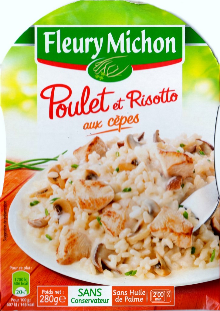 POULET ET RISOTTO AUX CÈPES
