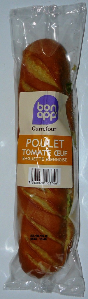 POULET TOMATE ŒUF BAGUETTE VIENNOISE 220g