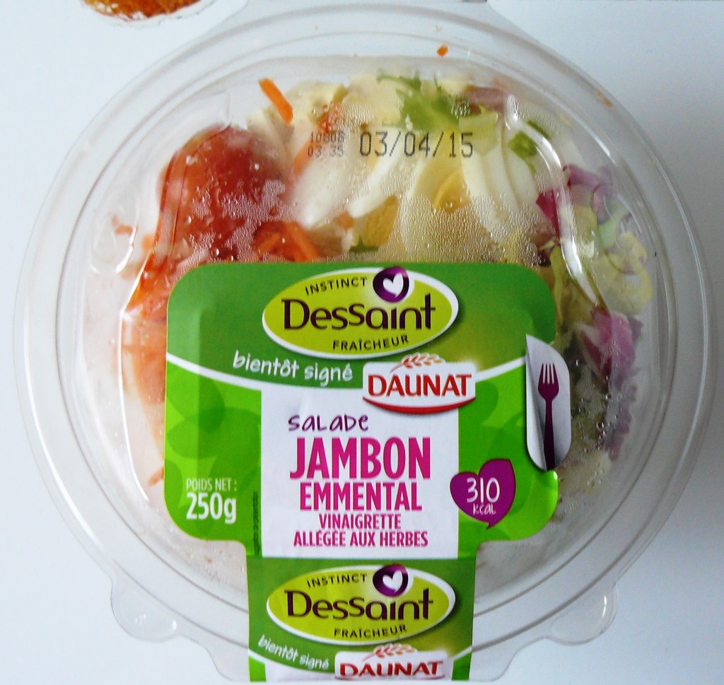 SALADE JAMBON EMMENTAL VINAIGRETTE ALLÉGÉE AUX HERBES