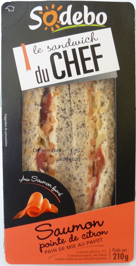 SANDWICH SAUMON POINTE DE CITRON 210g