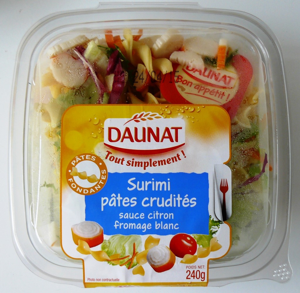 SURIMI PÂTES CRUDITÉS SAUCE CITRON FROMAGE BLANC 240g