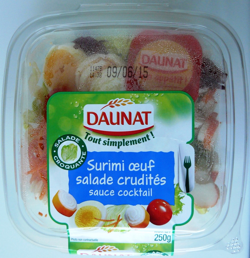SURIMI ŒUF SALADE CRUDITÉS SAUCE COCKTAIL 250g