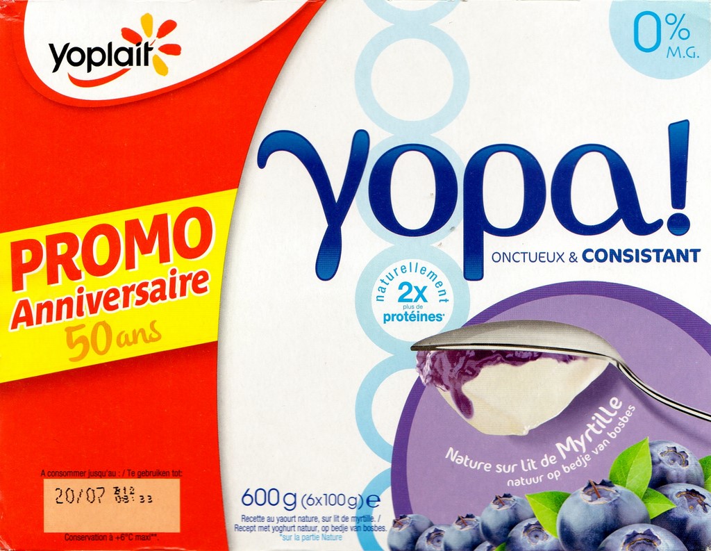 YOPA NATURE SUR LIT DE MYRTILLE (X6)