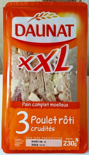 3 POULET RÔTI CRUDITÉS XXL 230g