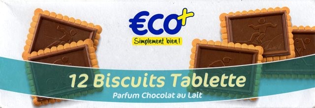 BISCUITS TABLETTE CHOCOLAT AU LAIT (X12) 150g
