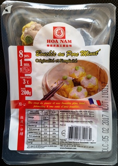 BOUCHÉE AU PORC MINUT’ (x8) 200g