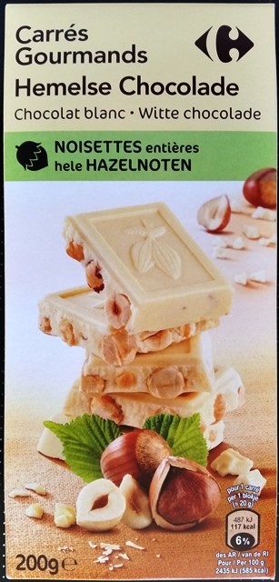 CHOCOLAT BLANC NOISETTES 200g