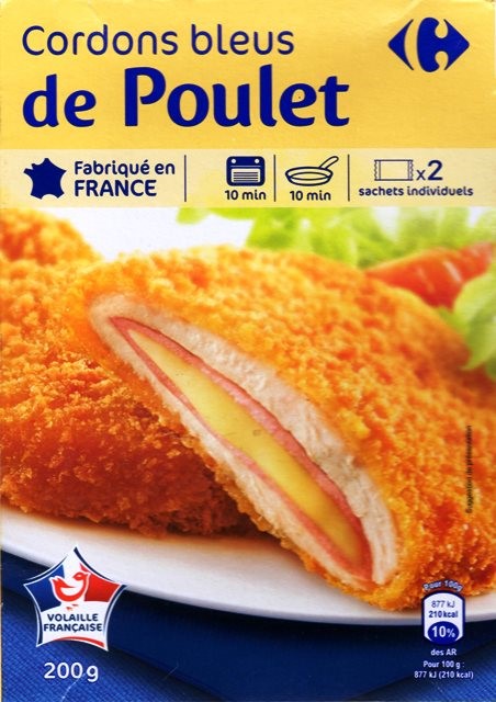 CORDONS BLEUS DE POULET 200g