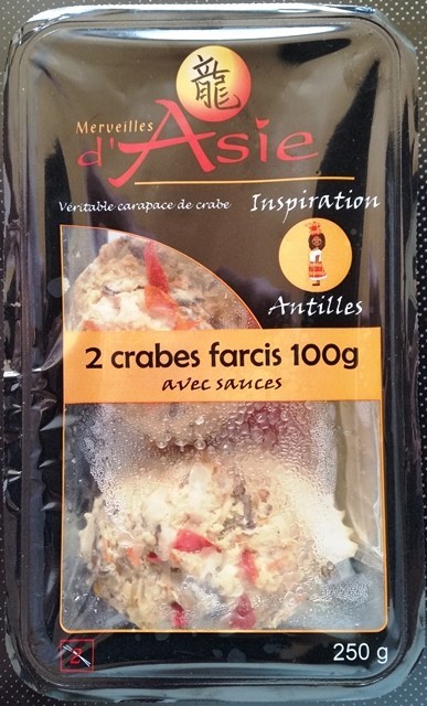 CRABES FARCIS (X2) AVEC SAUCES 250g
