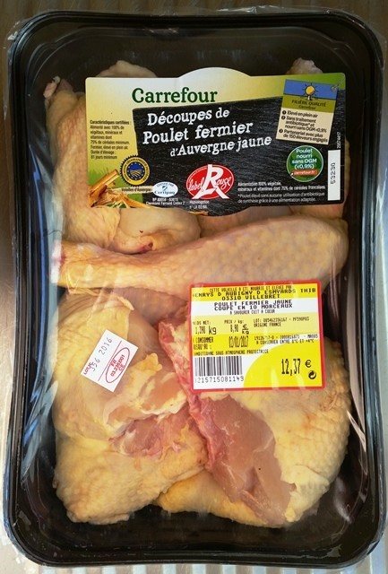 DÉCOUPES DE POULET FERMIER D’AUVERGNE JAUNE 1,39kg