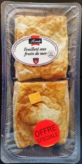 FEUILLETÉ AUX FRUITS DE MER (X2) 280g