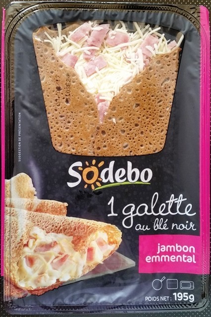 GALETTE AU BLÉ NOIR JAMBON EMMENTAL 195g
