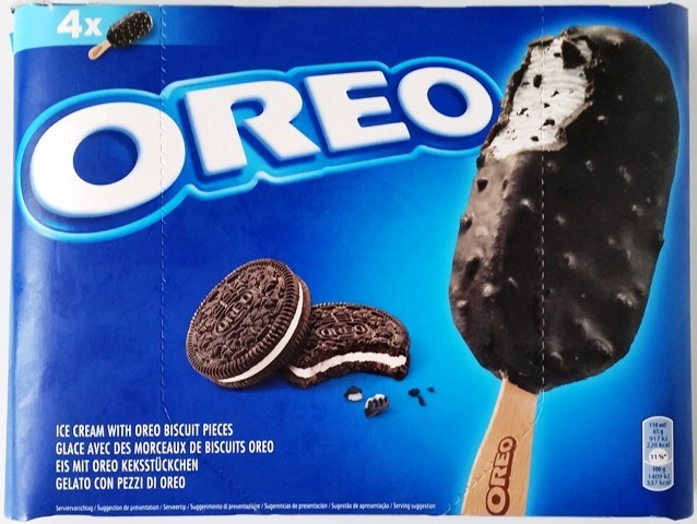 GLACE AVEC DES MORCEAUX DE BISCUITS OREO (X4) 440ml