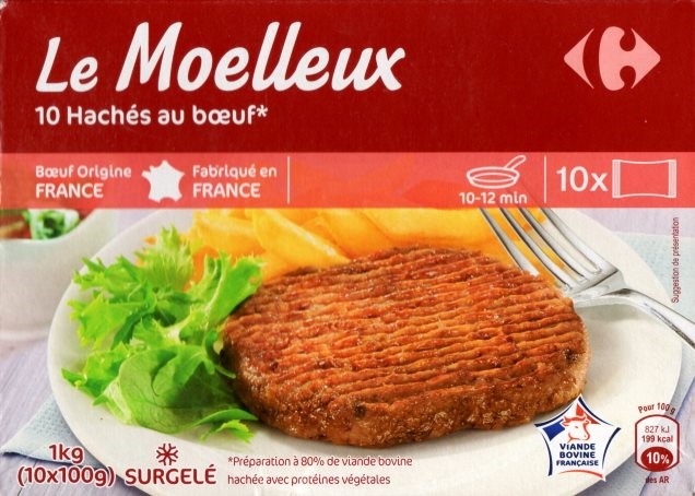 HACHÉ DE BŒUF (X10) 1 KG - LE MOELLEUX
