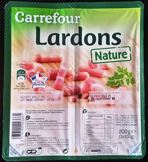 LARDONS NATURE 200g