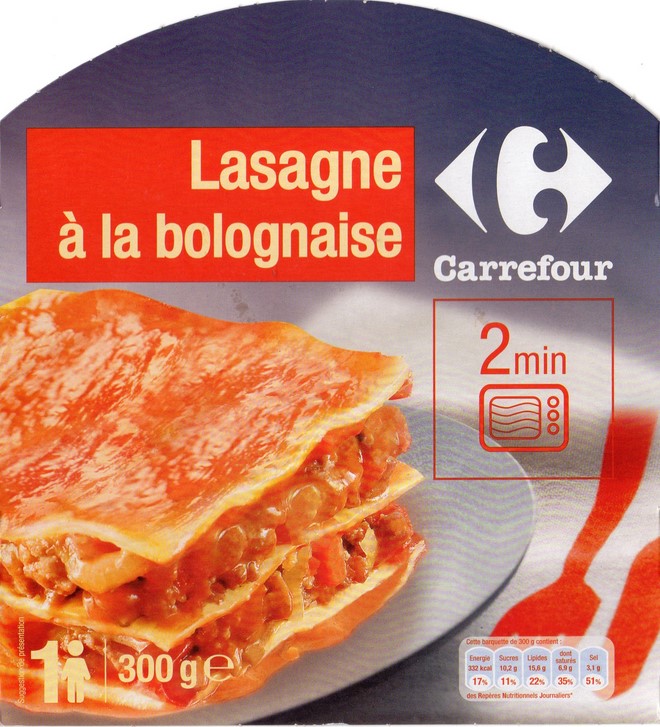 LASAGNE À LA BOLOGNAISE 300g