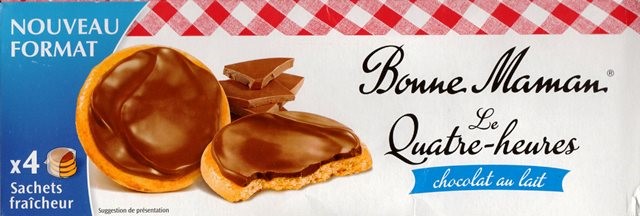 LE QUATRE-HEURES CHOCOLAT AU LAIT (X4) 160g