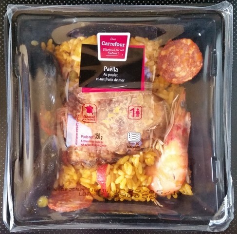 PAËLLA AU POULET ET AUX FRUITS DE MER 350g