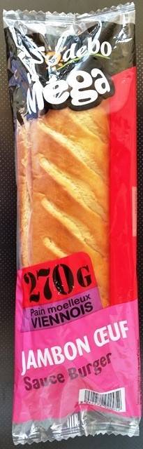 PAIN MOELLEUX VIENNOIS JAMBON ŒUF SAUCE BURGER 270g