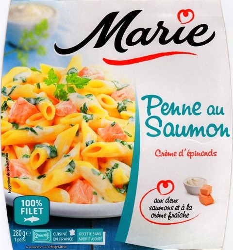 PENNE AU SAUMON CRÈME D'ÉPINARDS 280g