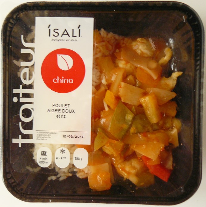 POULET AIGRE DOUX ET RIZ 350g