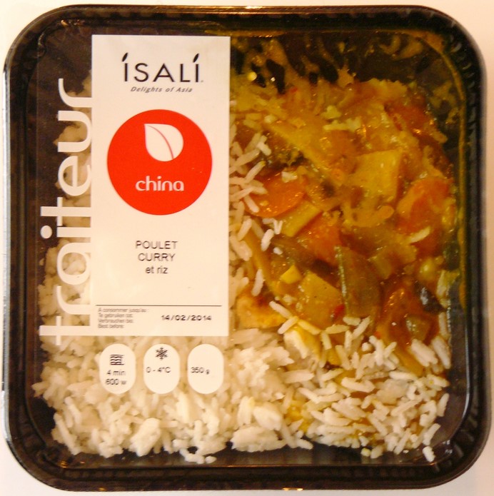 POULET CURRY ET RIZ 350g