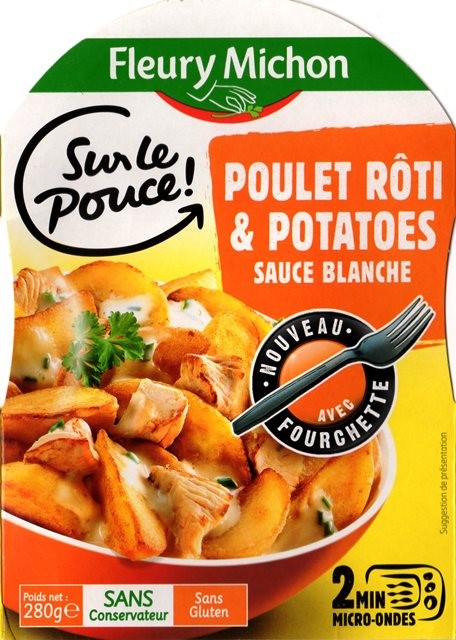 POULET RÔTI & POTATOES SAUCE BLANCHE 280g
