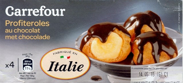 PROFITEROLES AU CHOCOLAT (x4) 360g