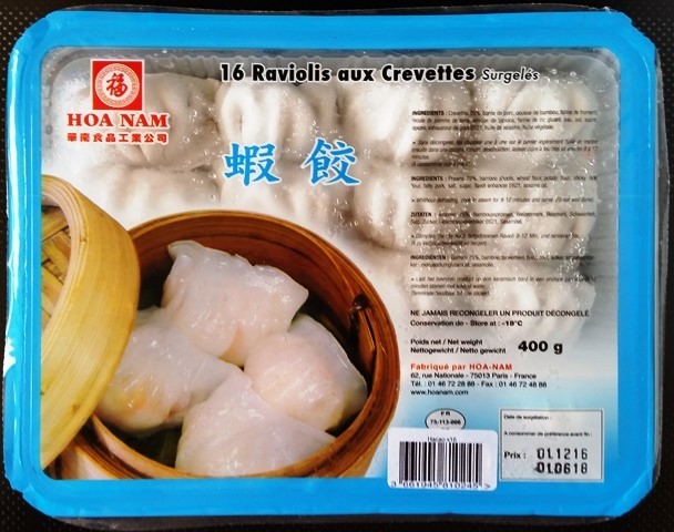 RAVIOLIS AUX CREVETTES SURGELÉS (X16) 400g