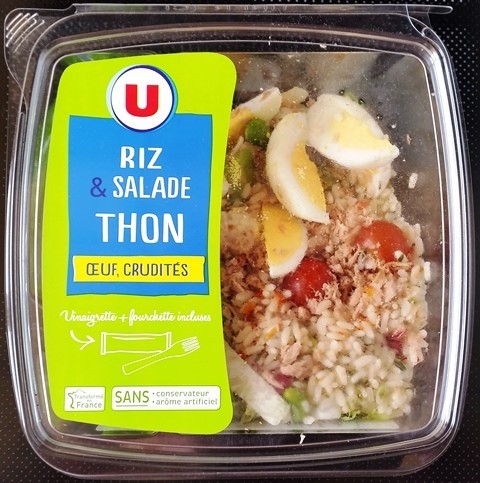 RIZ & SALADE, THON, ŒUF ET CRUDITÉS 310g