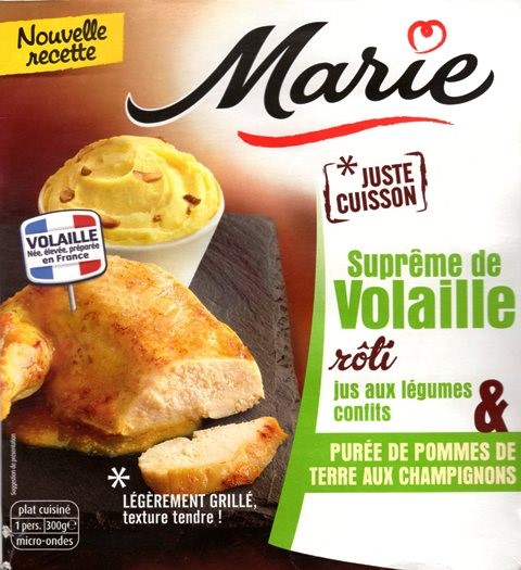 SUPRÊME DE VOLAILLE PURÉE DE POMME DE TERRE 300g