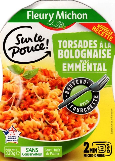 TORSADES À LA BOLOGNAISE AVEC EMMENTAL 330g